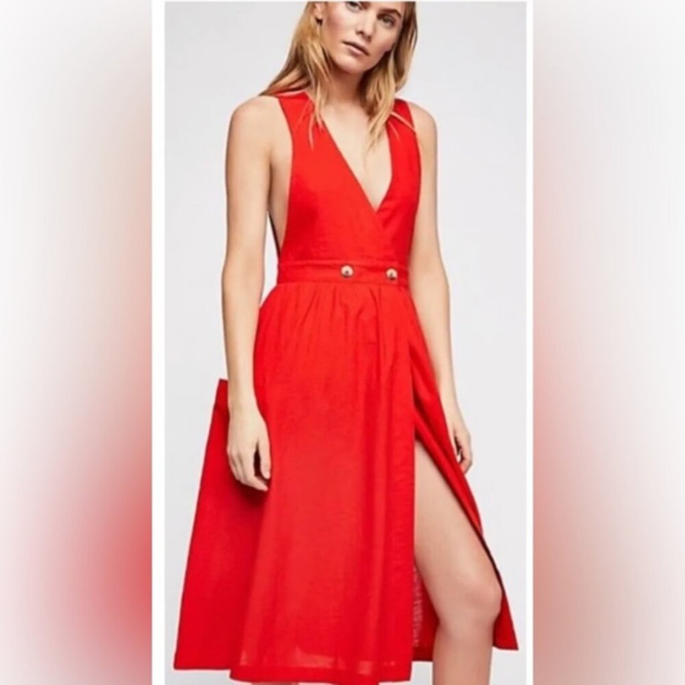 Free People Diana Wrap Midi Dress NWT SIZE SMALL